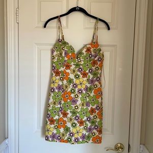 Zara Floral mini dress